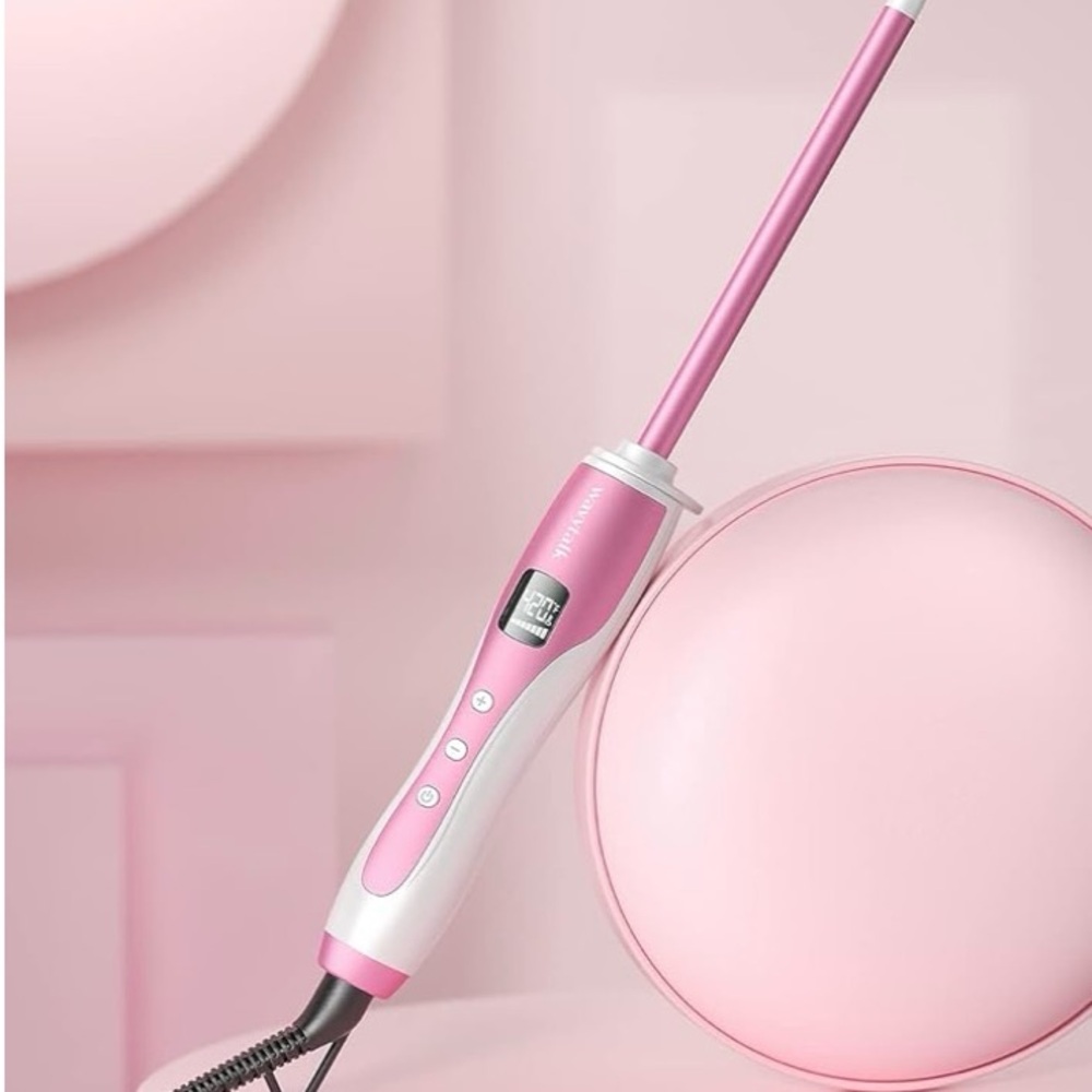 Wavytalk 3/8” barrel, Pro Curling Wand, in pink (NIB)  MSRP $37 - Picture 2 of 7